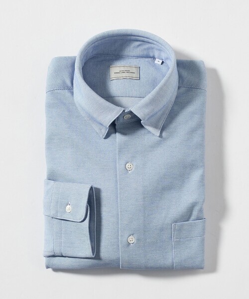 green label relaxing（グリーンレーベルリラクシング）の「エブリット TC ジャージー スナップ ボタンダウン シャツ -ストレッチ・イージーアイロン・吸水速乾・抗菌-（ビジネスシャツ・メンズ・コバルトブルー/ネイビー/ベージュ・S/M/L/XL）」の20枚目の写真