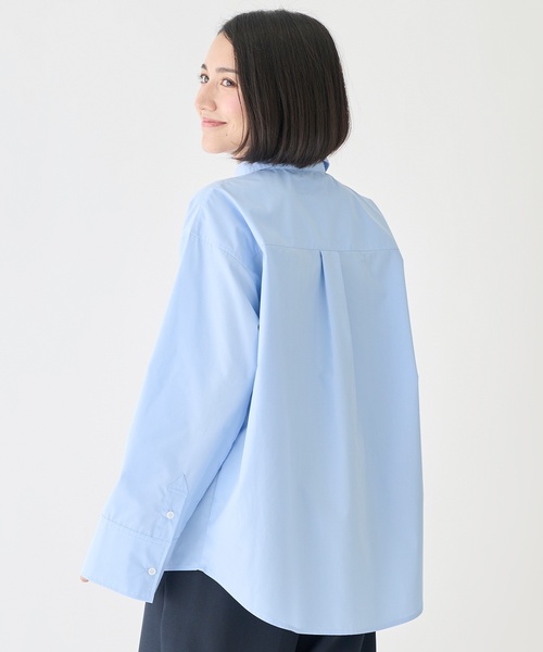petit main LIEN（プティマインリアン）の「【フォーマル】タイつきブラウス（シャツ/ブラウス・レディース・ブルー/オフホワイト・F）」の5枚目の写真