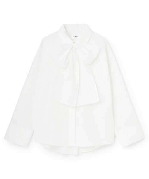 petit main LIEN（プティマインリアン）の「【フォーマル】タイつきブラウス（シャツ/ブラウス・レディース・ブルー/オフホワイト・F）」の9枚目の写真