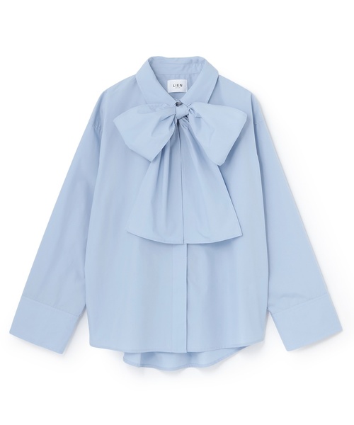 petit main LIEN（プティマインリアン）の「【フォーマル】タイつきブラウス（シャツ/ブラウス・レディース・ブルー/オフホワイト・F）」の10枚目の写真