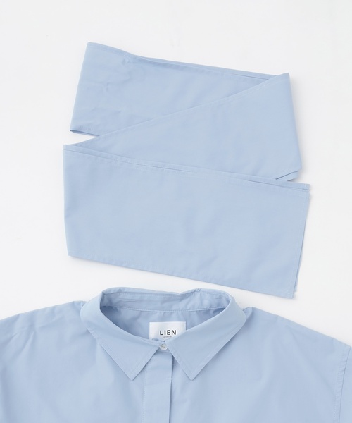 petit main LIEN（プティマインリアン）の「【フォーマル】タイつきブラウス（シャツ/ブラウス・レディース・ブルー/オフホワイト・F）」の13枚目の写真