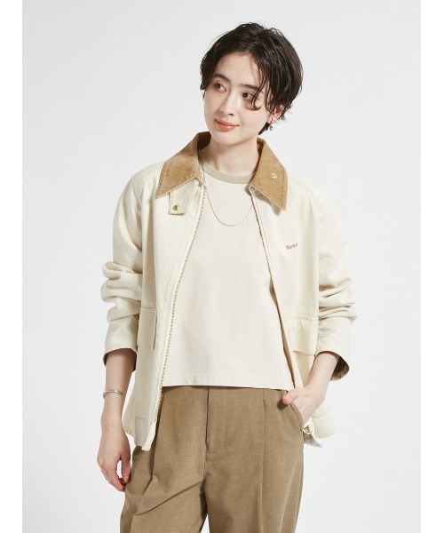 Barbour（バブアー）の「【CRAWLEY / クロウリー】デニムジャケット "JAPAN EXCLUSIVE"（レディース）（その他アウター・レディース・ブルー/ホワイト/インディゴブルー・SMALL/MEDIUM/LARGE）」の2枚目の写真