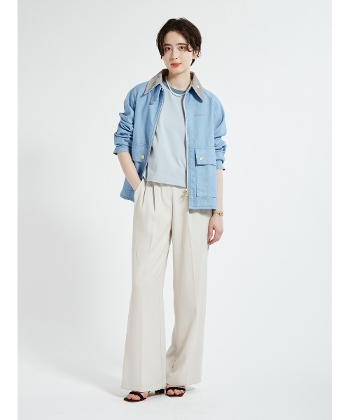 Barbour（バブアー）の「【CRAWLEY / クロウリー】デニムジャケット "JAPAN EXCLUSIVE"（レディース）（その他アウター・レディース・ブルー/ホワイト/インディゴブルー・SMALL/MEDIUM/LARGE）」の13枚目の写真