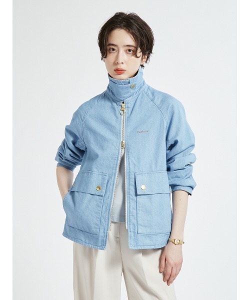 Barbour（バブアー）の「【CRAWLEY / クロウリー】デニムジャケット "JAPAN EXCLUSIVE"（レディース）（その他アウター・レディース・ブルー/ホワイト/インディゴブルー・SMALL/MEDIUM/LARGE）」の17枚目の写真