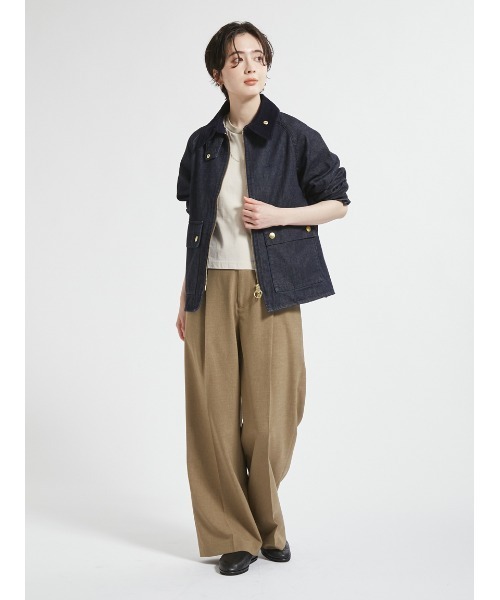 Barbour（バブアー）の「【CRAWLEY / クロウリー】デニムジャケット "JAPAN EXCLUSIVE"（レディース）（その他アウター・レディース・ブルー/ホワイト/インディゴブルー・SMALL/MEDIUM/LARGE）」の20枚目の写真