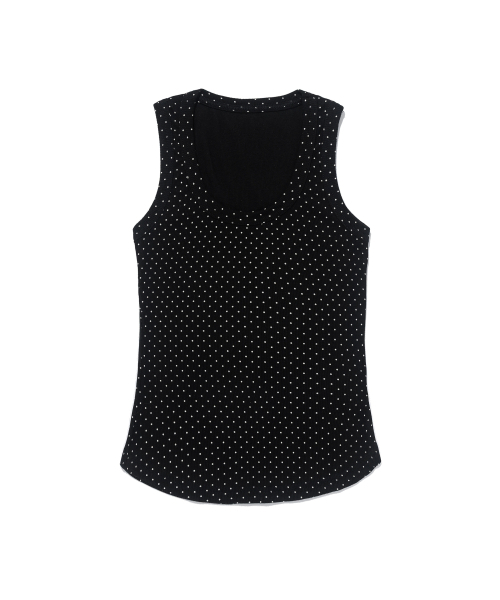 CARGOBROS FOR WOMAN(カーゴブロスフォーウィメン)の「ドットフラッグノースリーブTシャツ(ブラック)(Tシャツ/カットソー・レディース・その他・FREE)」の1枚目の写真