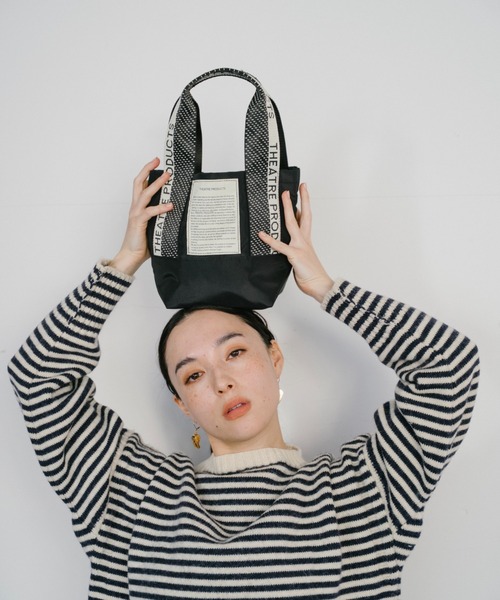 THEATRE PRODUCTS（シアタープロダクツ）の「ドット柄ジャガードテープ バッグ／MISSISSIPPI Ssize/500mlペットボトル収納可能（ショルダーバッグ・レディース・ブラウン/ベージュ/ブラック・FREE）」の6枚目の写真