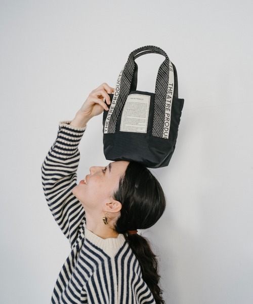 THEATRE PRODUCTS（シアタープロダクツ）の「ドット柄ジャガードテープ バッグ／MISSISSIPPI Ssize/500mlペットボトル収納可能（ショルダーバッグ・レディース・ブラウン/ベージュ/ブラック・FREE）」の7枚目の写真