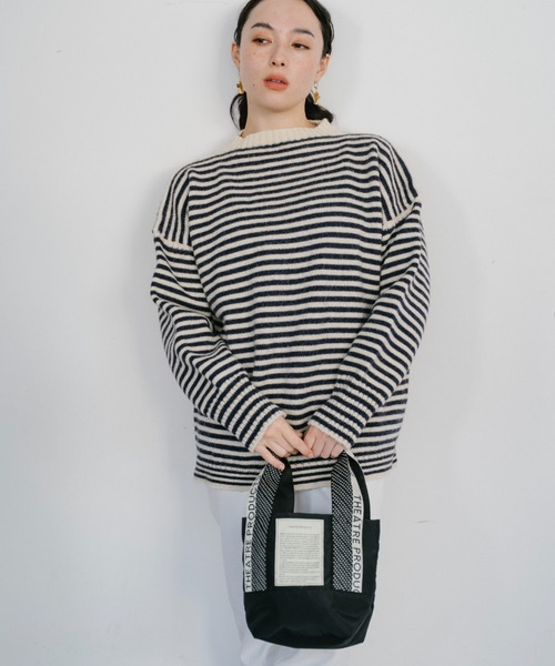 THEATRE PRODUCTS（シアタープロダクツ）の「ドット柄ジャガードテープ バッグ／MISSISSIPPI Ssize/500mlペットボトル収納可能（ショルダーバッグ・レディース・ブラウン/ベージュ/ブラック・FREE）」の8枚目の写真