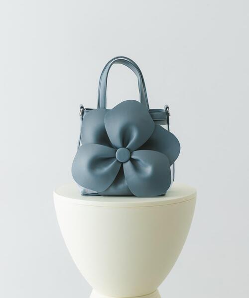 RODE SKO（ロデスコ）の「フラワーモチーフシアーバッグ（ハンドバッグ・レディース・ライトブルー/ブラック/イエロー系その他・ONE）」の3枚目の写真