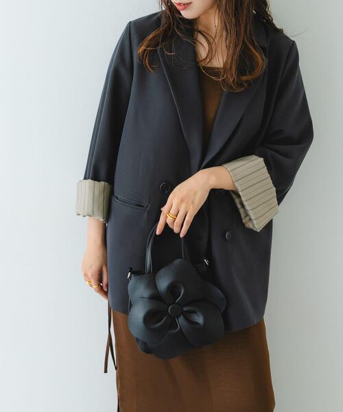 RODE SKO（ロデスコ）の「フラワーモチーフシアーバッグ（ハンドバッグ・レディース・ライトブルー/ブラック/イエロー系その他・ONE）」の6枚目の写真