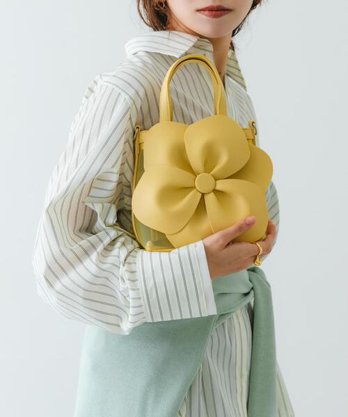 RODE SKO（ロデスコ）の「フラワーモチーフシアーバッグ（ハンドバッグ・レディース・ライトブルー/ブラック/イエロー系その他・ONE）」の16枚目の写真