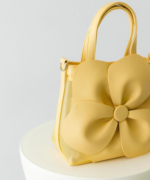 RODE SKO（ロデスコ）の「フラワーモチーフシアーバッグ（ハンドバッグ・レディース・ライトブルー/ブラック/イエロー系その他・ONE）」の22枚目の写真