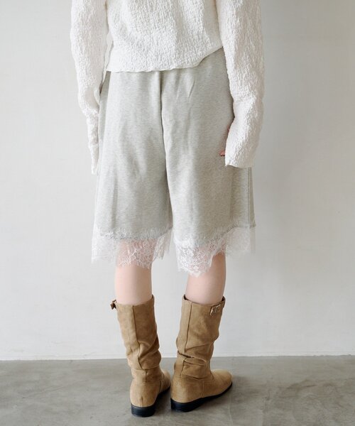 Kastane（カスタネ）の「【2026SSカタログ/セットアップ対応】スウェットハーフパンツ（スウェットパンツ・レディース・グレー/ブラック・FREE）」の16枚目の写真