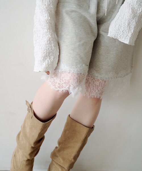 Kastane（カスタネ）の「【2026SSカタログ/セットアップ対応】スウェットハーフパンツ（スウェットパンツ・レディース・グレー/ブラック・FREE）」の17枚目の写真