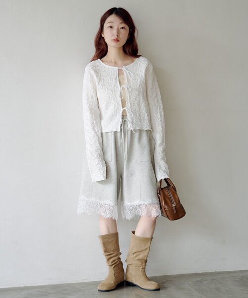 Kastane（カスタネ）の「【2026SSカタログ/セットアップ対応】スウェットハーフパンツ（スウェットパンツ・レディース・グレー/ブラック・FREE）」の19枚目の写真