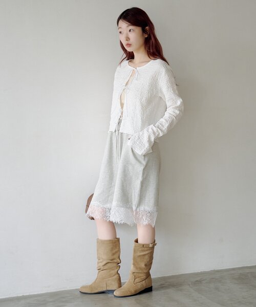 Kastane（カスタネ）の「【2026SSカタログ/セットアップ対応】スウェットハーフパンツ（スウェットパンツ・レディース・グレー/ブラック・FREE）」の20枚目の写真