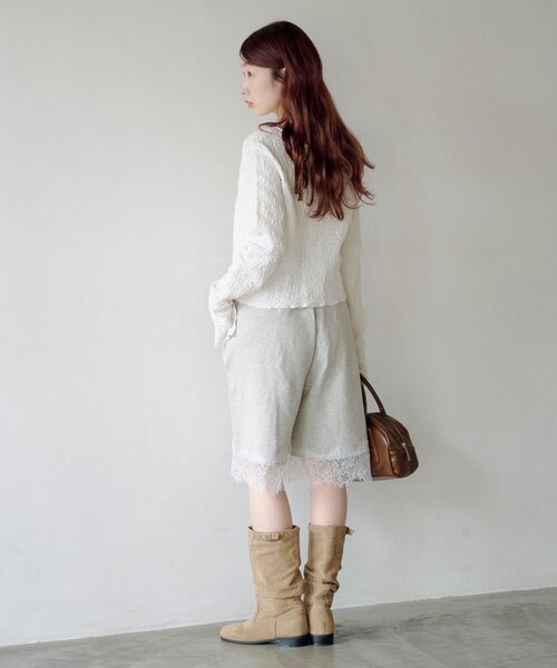 Kastane（カスタネ）の「【2026SSカタログ/セットアップ対応】スウェットハーフパンツ（スウェットパンツ・レディース・グレー/ブラック・FREE）」の21枚目の写真