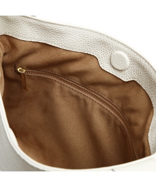 PELLE MORBIDA（ペッレモルビダ）の「Vela（ヴェーラ）VE105ワンハンドルバッグ（ハンドバッグ・レディース・グレイッシュベージュ/アイボリー/ライトブルー/チャコールグレー/ネイビー/ブラック・FREE）」の13枚目の写真