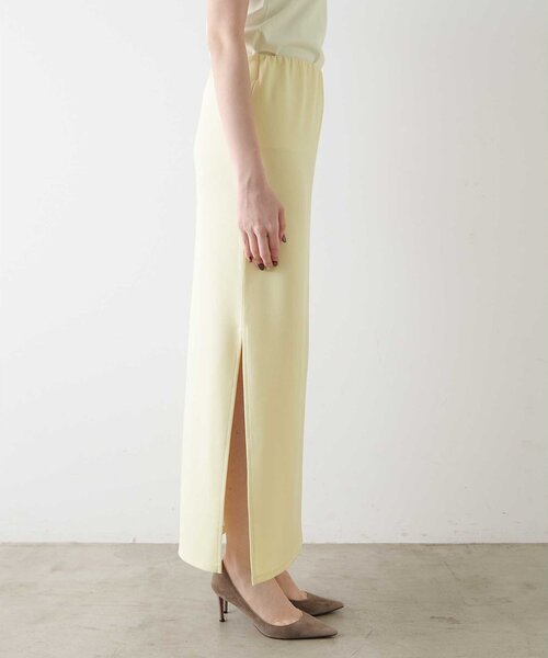 Whim Gazette（ウィムガゼット）の「カットジョーゼットスリットスカート（スカート・レディース・レモンイエロー/ブラック/ブラウン・36/38）」の14枚目の写真