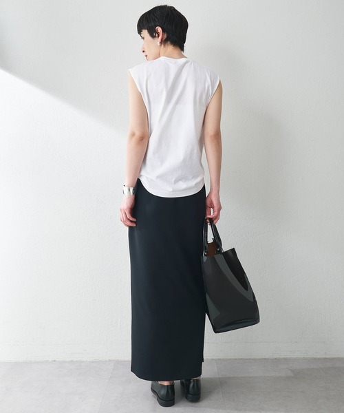 Whim Gazette（ウィムガゼット）の「カットジョーゼットスリットスカート（スカート・レディース・レモンイエロー/ブラック/ブラウン・36/38）」の20枚目の写真