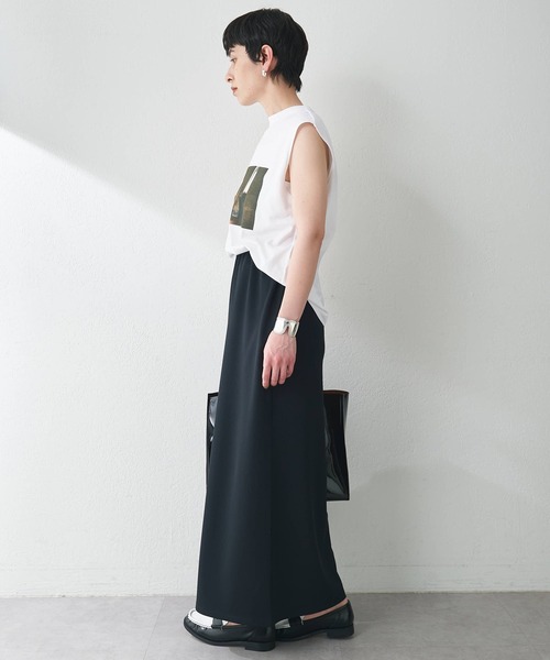 Whim Gazette（ウィムガゼット）の「カットジョーゼットスリットスカート（スカート・レディース・レモンイエロー/ブラック/ブラウン・36/38）」の19枚目の写真