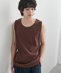 <UVカット>ルーズレイヤード テレコリブタンクトップ