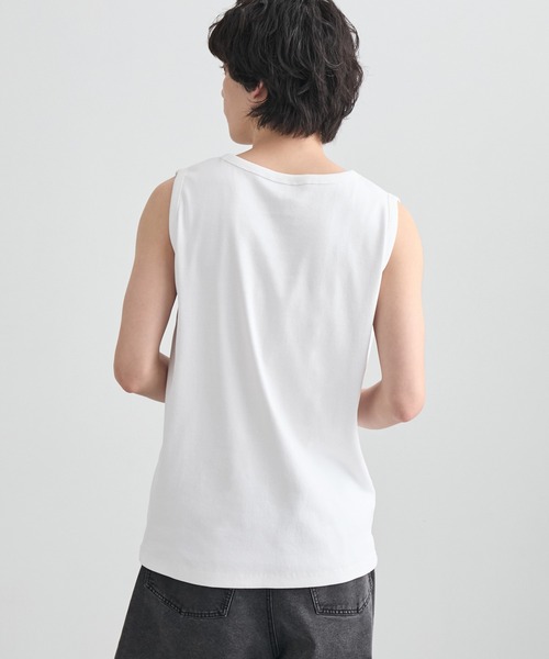 MONO-MART(モノマート)の「<接触冷感/UVカット>ルーズレイヤード テレコリブタンクトップ(タンクトップ・メンズ・ダークグレー/ホワイト/ネイビー/ブラック/ブラウン/ライトグレー・XL/L/M/S)」の13枚目の写真
