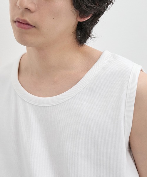 MONO-MART(モノマート)の「<接触冷感/UVカット>ルーズレイヤード テレコリブタンクトップ(タンクトップ・メンズ・ダークグレー/ホワイト/ネイビー/ブラック/ブラウン/ライトグレー・XL/L/M/S)」の14枚目の写真