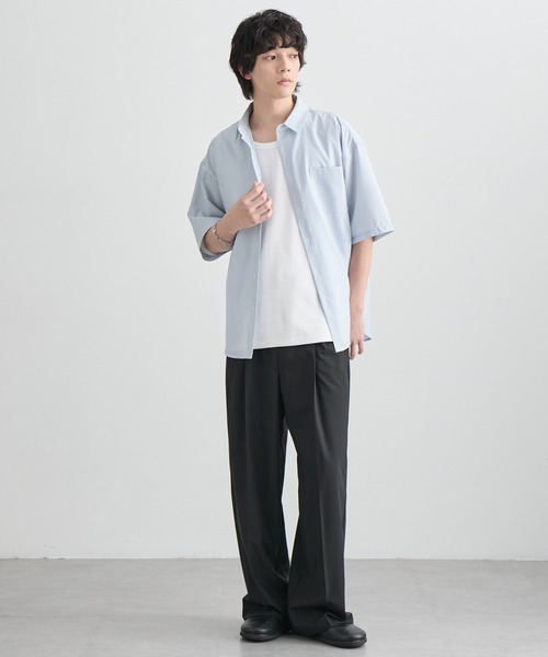 MONO-MART(モノマート)の「<接触冷感/UVカット>ルーズレイヤード テレコリブタンクトップ(タンクトップ・メンズ・ダークグレー/ホワイト/ネイビー/ブラック/ブラウン/ライトグレー・XL/L/M/S)」の21枚目の写真