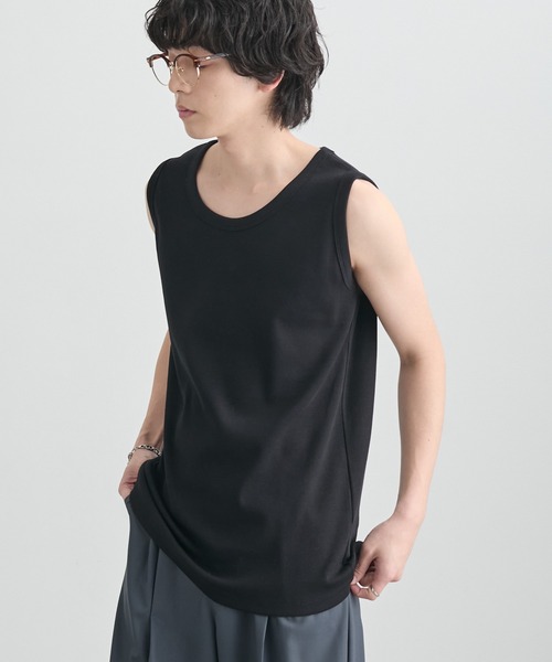 MONO-MART(モノマート)の「<接触冷感/UVカット>ルーズレイヤード テレコリブタンクトップ(タンクトップ・メンズ・ダークグレー/ホワイト/ネイビー/ブラック/ブラウン/ライトグレー・XL/L/M/S)」の22枚目の写真