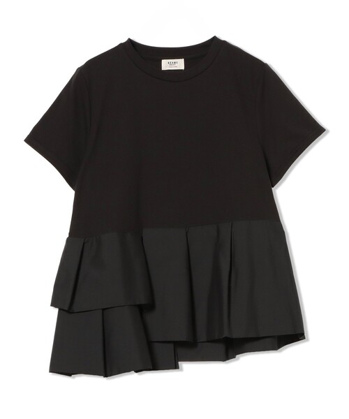 BEAMS HEART（ビームスハート）の「【1枚で主役級】アシンメトリー 異素材 プルオーバー（Tシャツ/カットソー・レディース・ブラック/オフホワイト/オレンジ/ブラウン・FREE）」の21枚目の写真