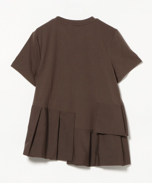 BEAMS HEART（ビームスハート）の「【1枚で主役級】アシンメトリー 異素材 プルオーバー（Tシャツ/カットソー・レディース・ブラック/オフホワイト/オレンジ/ブラウン・FREE）」の13枚目の写真