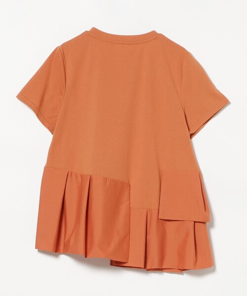 BEAMS HEART（ビームスハート）の「【1枚で主役級】アシンメトリー 異素材 プルオーバー（Tシャツ/カットソー・レディース・ブラック/オフホワイト/オレンジ/ブラウン・FREE）」の16枚目の写真