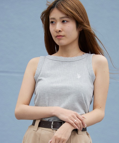 U.S. POLO ASSN.(ユーエスポロアッスン)の「U.S. POLO ASSN./ユーエスポロアッスン リブタンク(タンクトップ・レディース・ブラック/ネイビー/グレー/オフホワイト・M/L/S)」の15枚目の写真