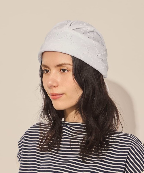 arth(アース)の「arth Cotton Race Head Wrap / アース(ヘアバンド・レディース・ブラック/ホワイト・FREE)」の4枚目の写真