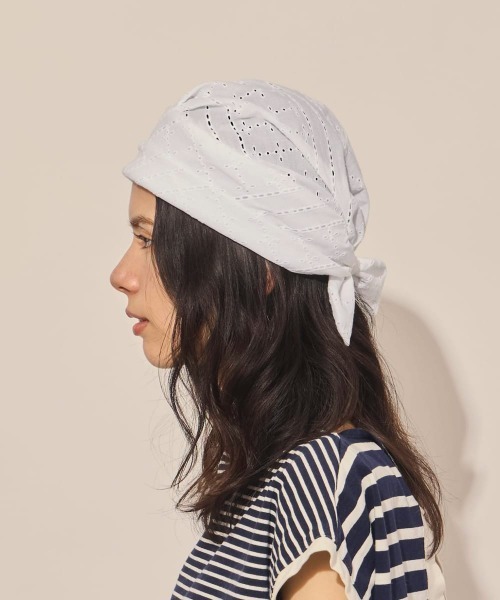 arth(アース)の「arth Cotton Race Head Wrap / アース(ヘアバンド・レディース・ブラック/ホワイト・FREE)」の5枚目の写真