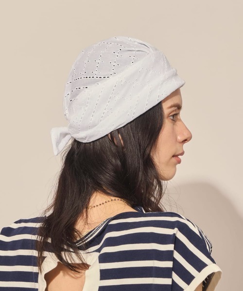 arth(アース)の「arth Cotton Race Head Wrap / アース(ヘアバンド・レディース・ブラック/ホワイト・FREE)」の7枚目の写真