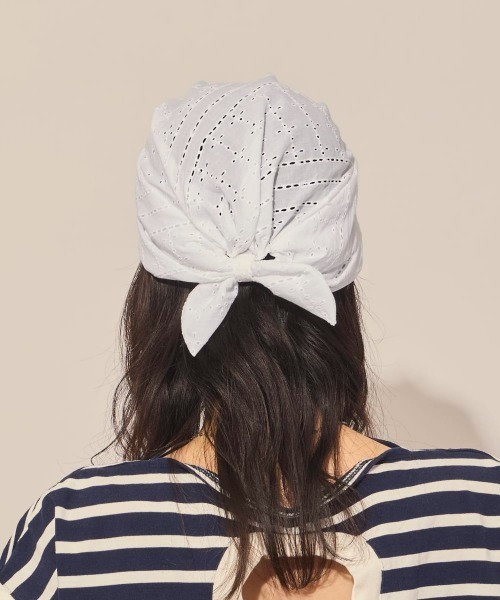 arth(アース)の「arth Cotton Race Head Wrap / アース(ヘアバンド・レディース・ブラック/ホワイト・FREE)」の8枚目の写真