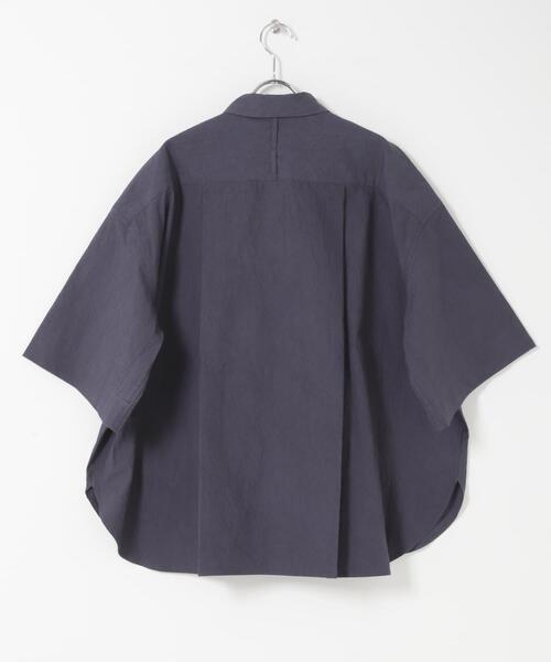 かぐれ（カグレ）の「ワイドハーフスリーブシャツ（シャツ/ブラウス