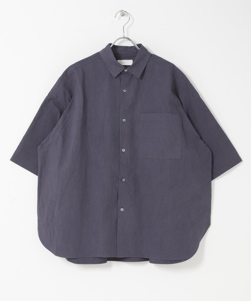 かぐれ(カグレ)の「ワイドハーフスリーブシャツ(Tシャツ/カットソー・レディース・ネイビー/オフホワイト・FREE)」の21枚目の写真