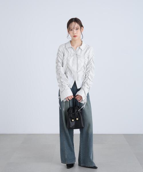 FREE'S MART（フリーズマート）の「◆シャーリングアソートシャツ（シャツ/ブラウス・レディース・ホワイト系その他2/ベージュ系その他/ホワイト系その他/ブルー系その他・FREE）」の8枚目の写真