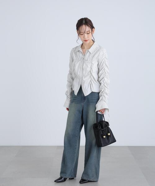 FREE'S MART（フリーズマート）の「◆シャーリングアソートシャツ（シャツ/ブラウス・レディース・ホワイト系その他2/ベージュ系その他/ホワイト系その他/ブルー系その他・FREE）」の9枚目の写真