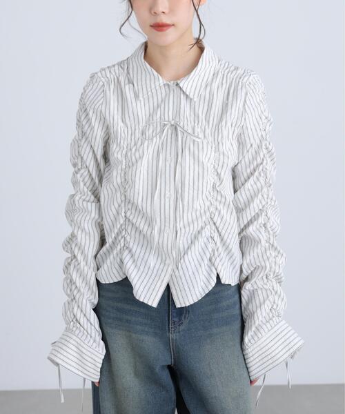 FREE'S MART（フリーズマート）の「◆シャーリングアソートシャツ（シャツ/ブラウス・レディース・ホワイト系その他2/ベージュ系その他/ホワイト系その他/ブルー系その他・FREE）」の11枚目の写真