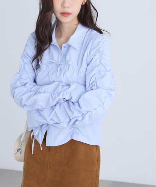 FREE'S MART（フリーズマート）の「◆シャーリングアソートシャツ（シャツ/ブラウス・レディース・ホワイト系その他2/ベージュ系その他/ホワイト系その他/ブルー系その他・FREE）」の19枚目の写真