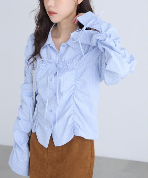 FREE'S MART（フリーズマート）の「◆シャーリングアソートシャツ（シャツ/ブラウス・レディース・ホワイト系その他2/ベージュ系その他/ホワイト系その他/ブルー系その他・FREE）」の18枚目の写真