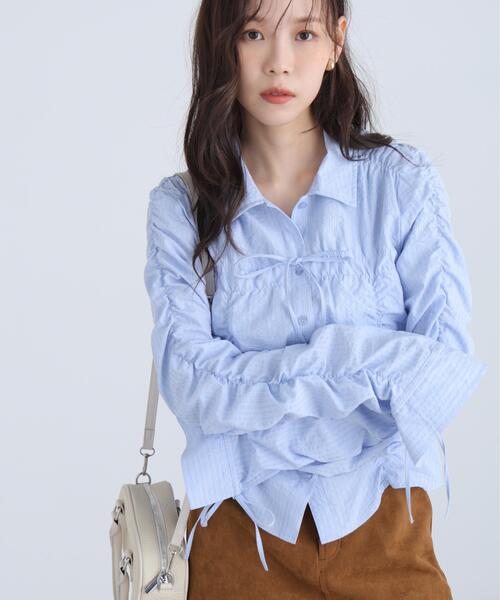 FREE'S MART（フリーズマート）の「◆シャーリングアソートシャツ（シャツ/ブラウス・レディース・ホワイト系その他2/ベージュ系その他/ホワイト系その他/ブルー系その他・FREE）」の16枚目の写真