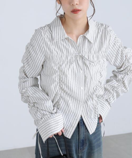 FREE'S MART（フリーズマート）の「◆シャーリングアソートシャツ（シャツ/ブラウス・レディース・ホワイト系その他2/ベージュ系その他/ホワイト系その他/ブルー系その他・FREE）」の7枚目の写真