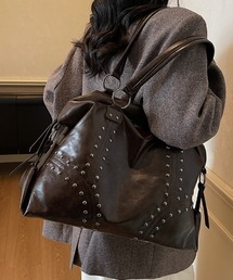 おしゃれスタ（オシャレスタ）の「大容量　 ボストン型ショルダーバッグ（ショルダーバッグ）」