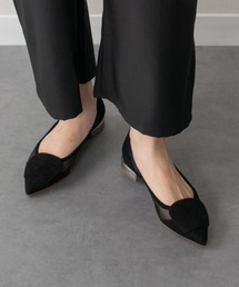 Fabio Rusconi（ファビオルスコーニ）の「【FABIO RUSCONI】ポインテッドオーナメントチュールパンプス(F61518)（パンプス）」